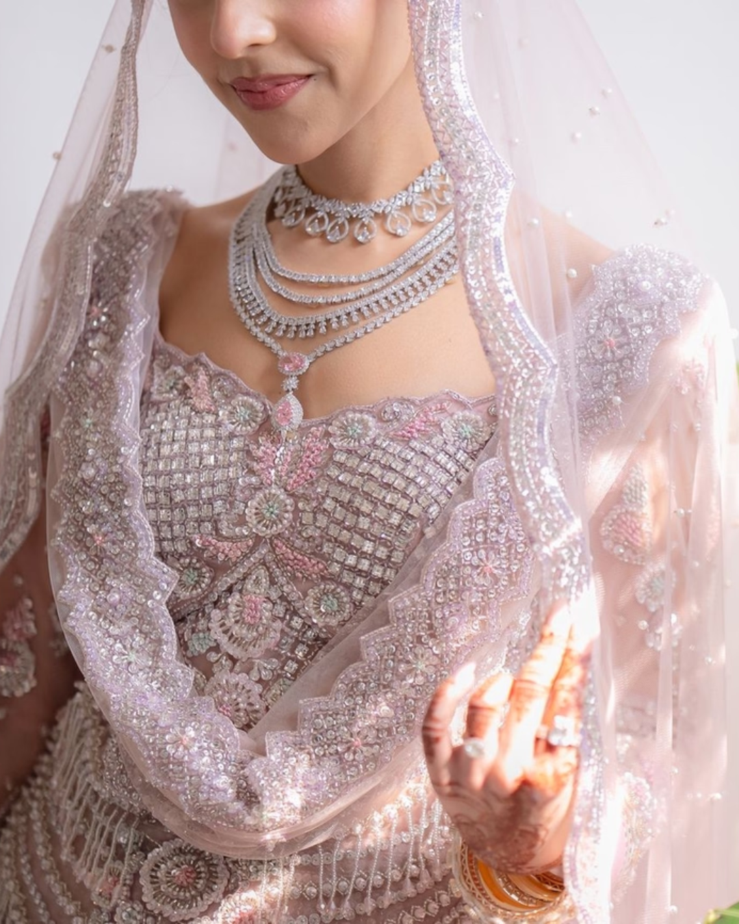 Isa by Dolly Wahal - Blush Pink Bridal Lehenga From Ittara