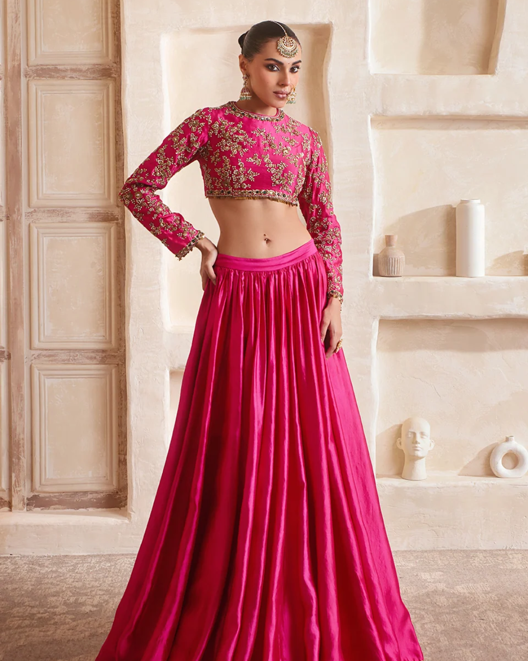 Niti Bothra - Zar-Rang Pink Lehenga Set