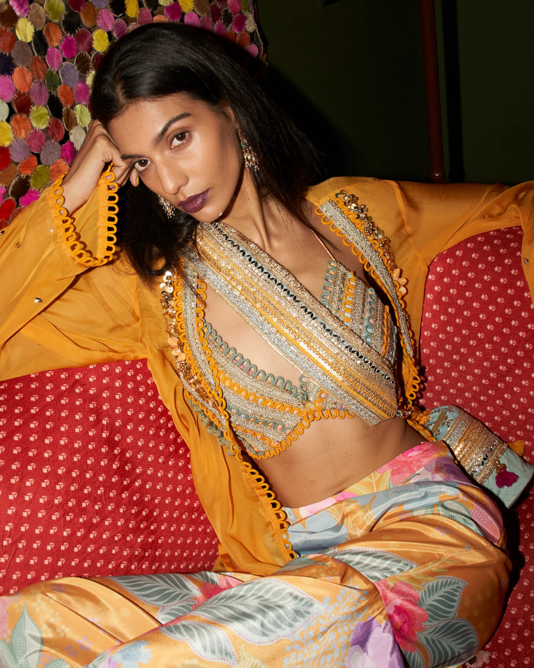 Rishi and Vibhuti - Fusion Floral Set From Rock & Roll