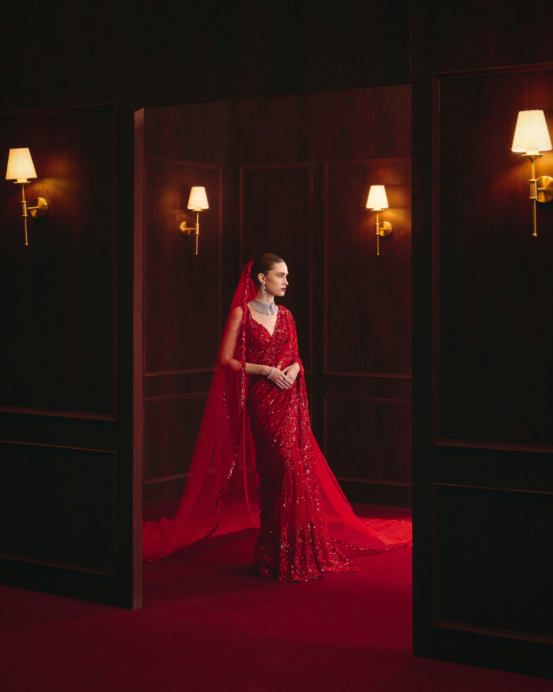 Angad Singh - The Sovereign Flame with Extra Veil Dupatta From The Regent