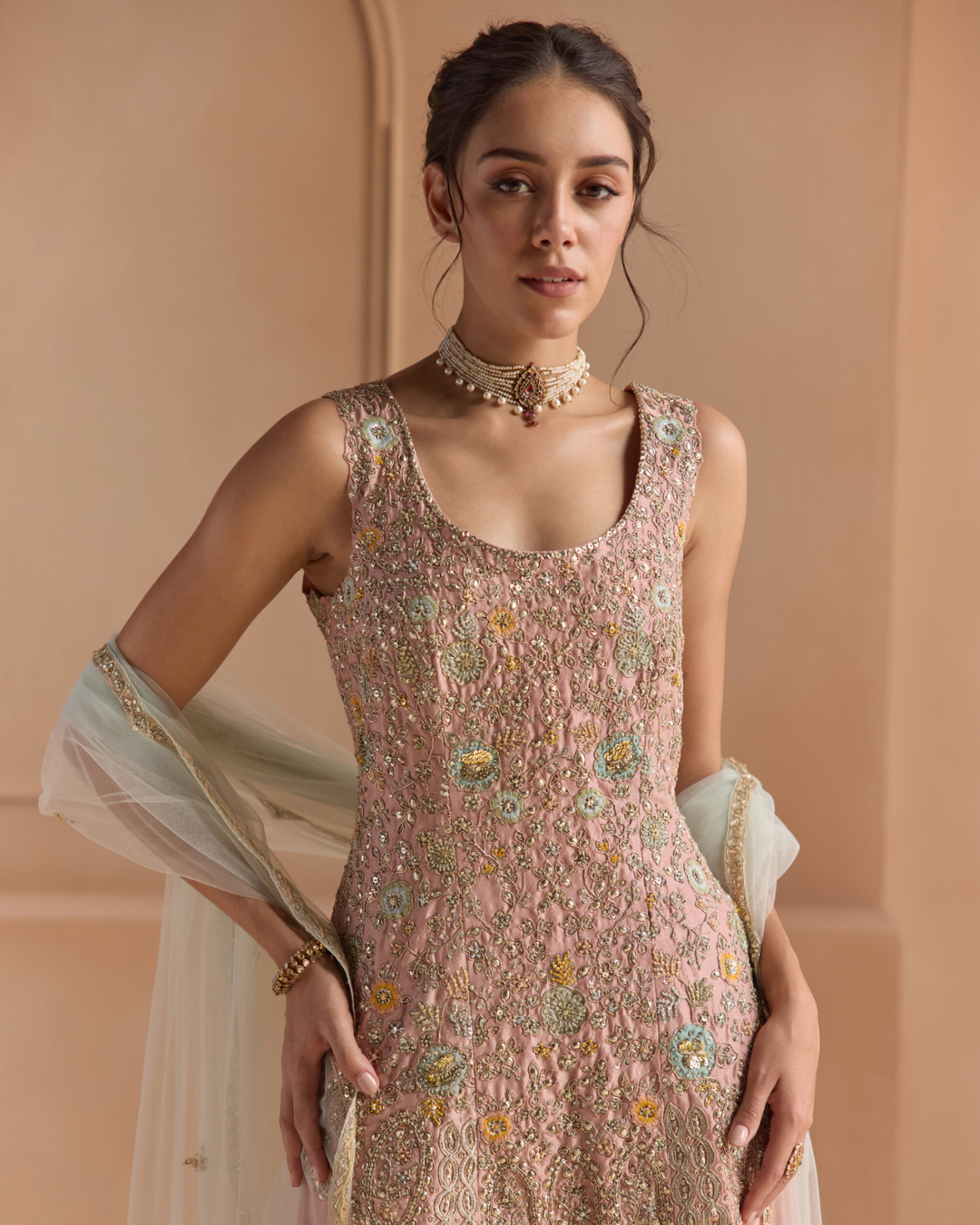 Osaa By Adarsh - Oyester Pink Sharara Set From Off The Record