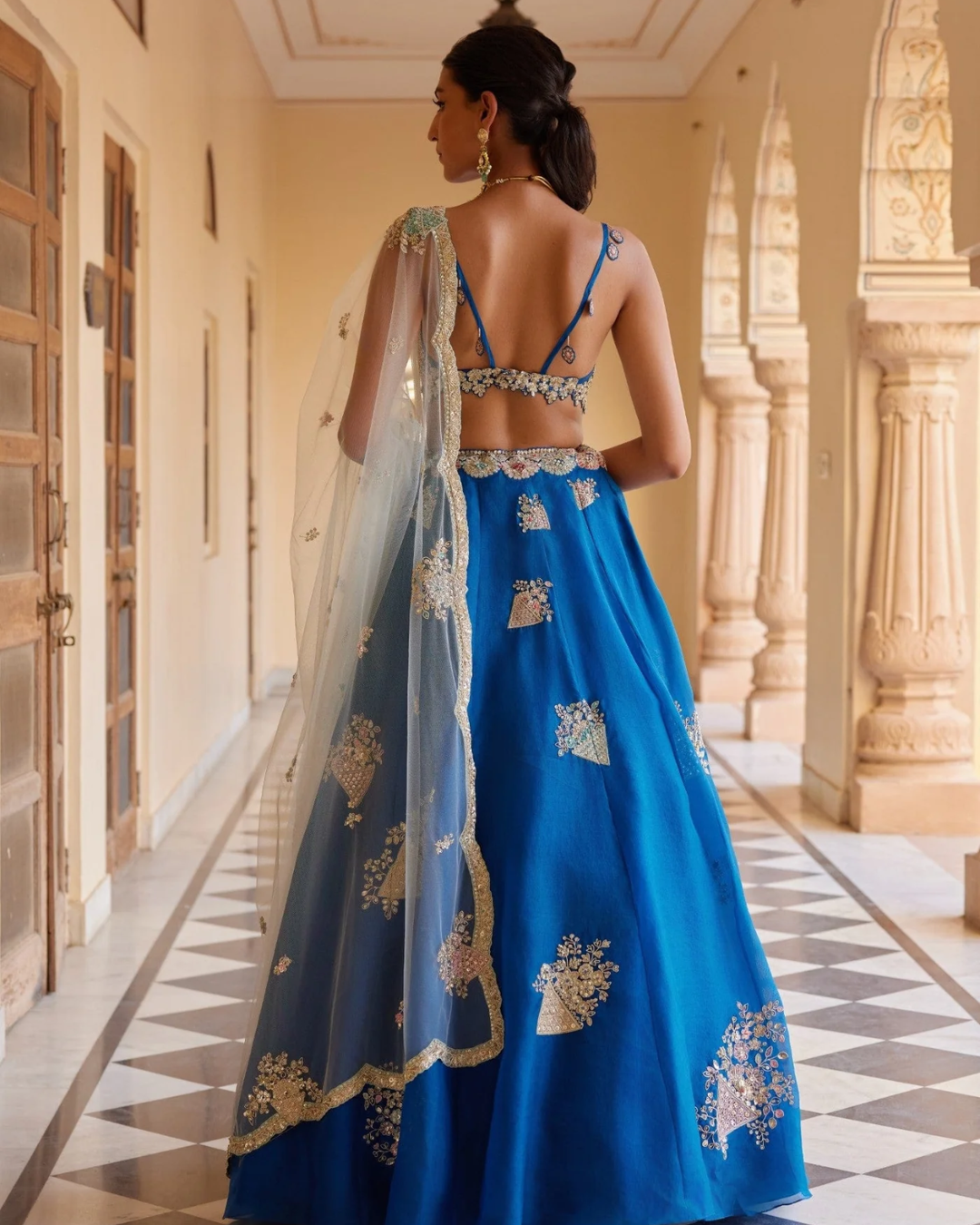 Osaa By Adarsh - Blueberry Embroidered Lehenga From RASM
