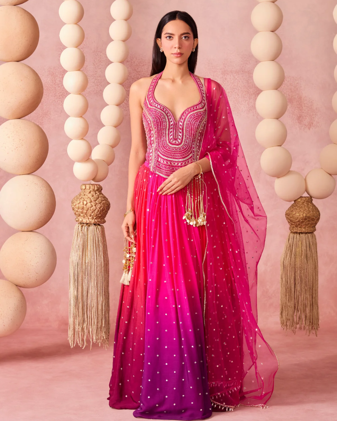 Chamee & Palak - Jugnu Ombre Lehenga From Jhoom
