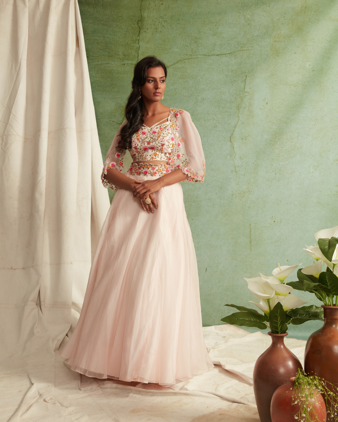Priyanka Jain - Skirt With Blouse And Short Cape From Love Of Tomorrow