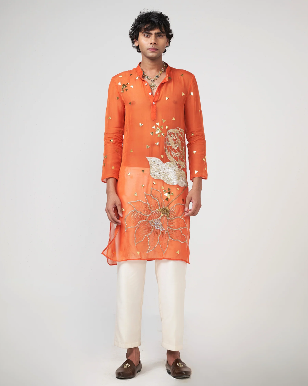 Rishi and Vibhuti - Narangi Dust Kurta From Gulon Ke Rang