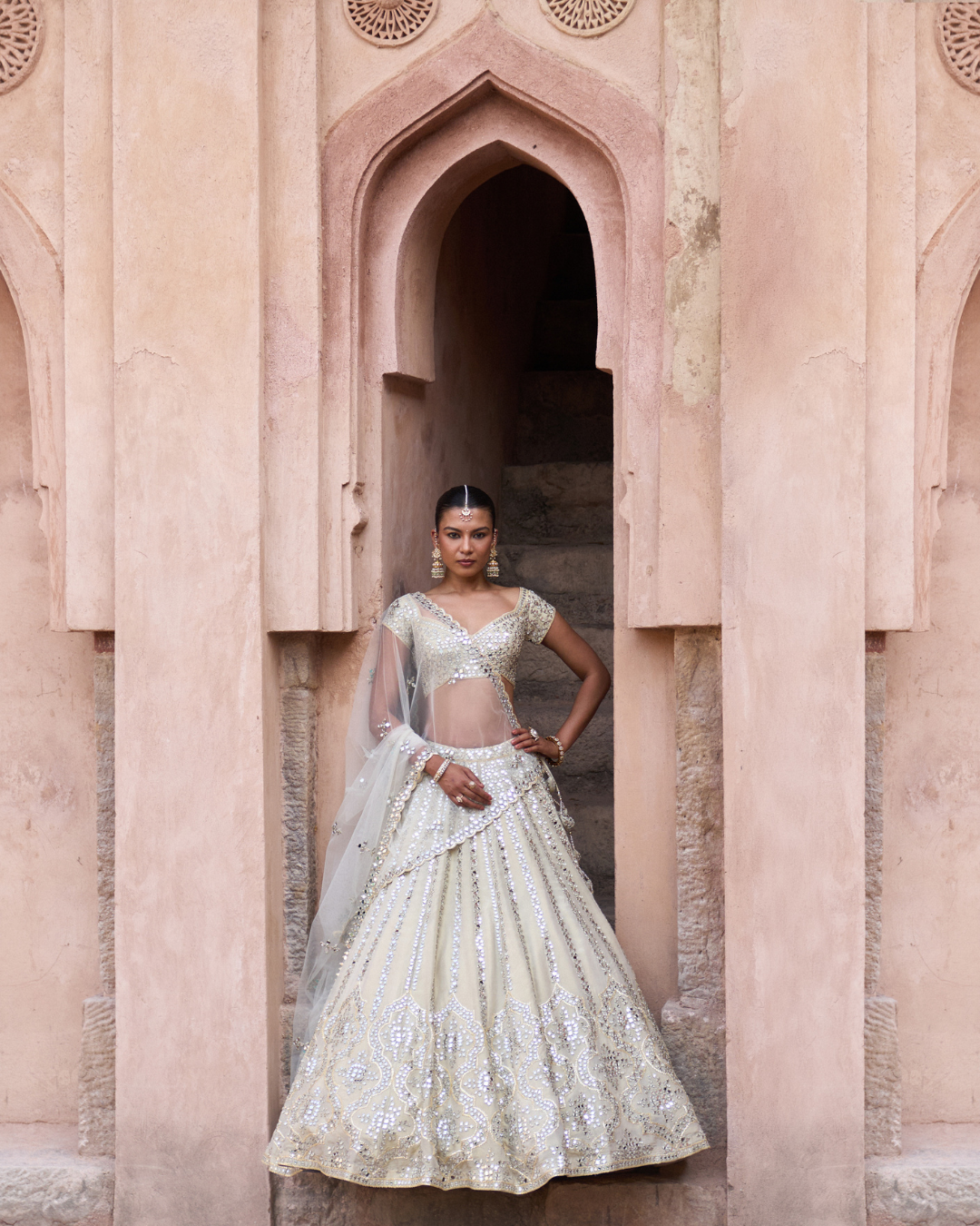 Angad Singh - KIRAN — Gold Tissue Lehenga Set From Zariya