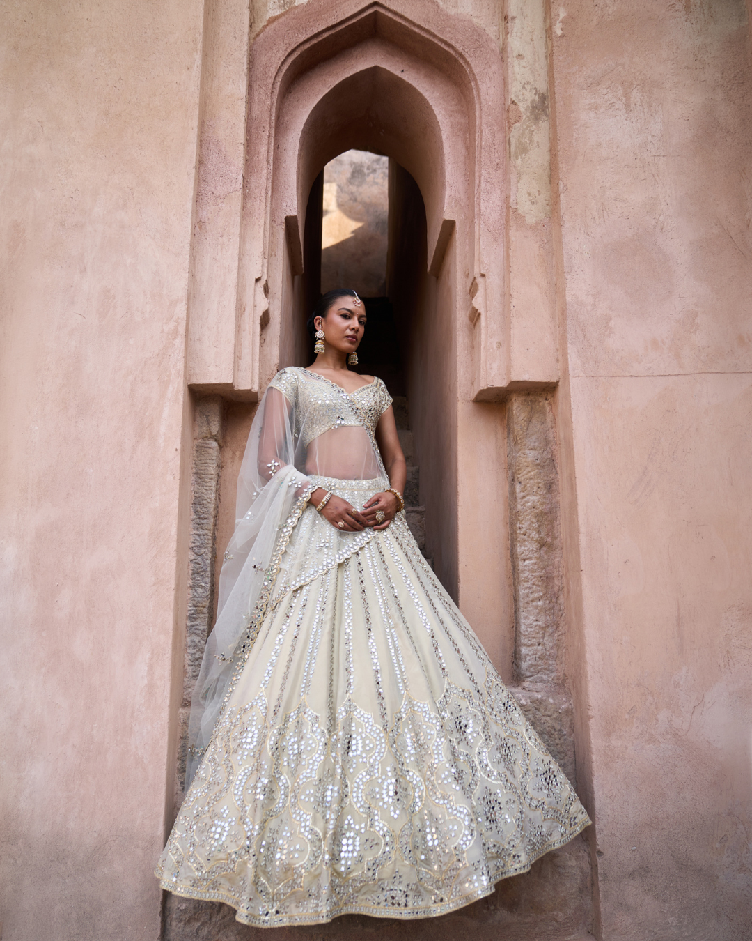 Angad Singh - KIRAN — Gold Tissue Lehenga Set From Zariya