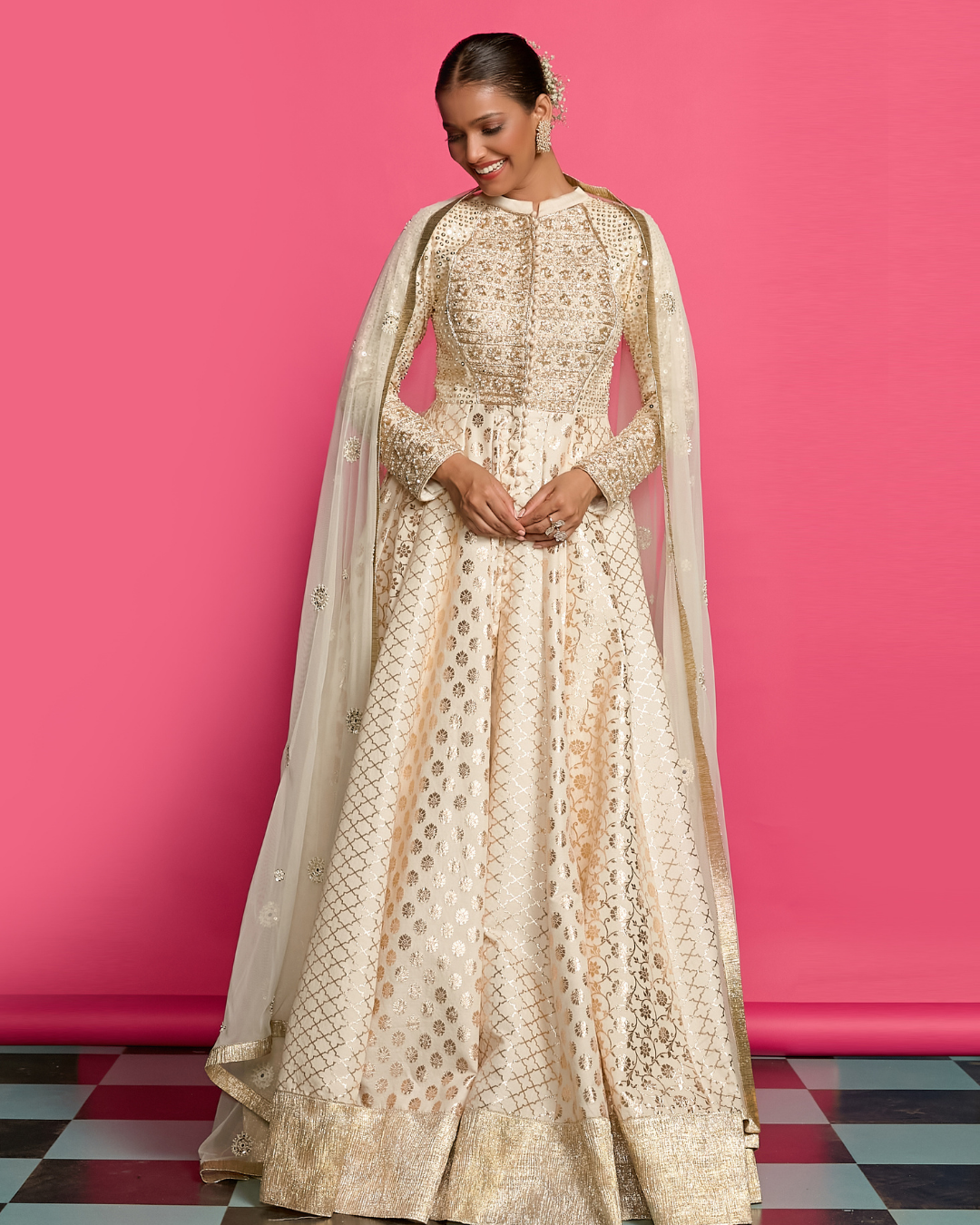 Priyanka Jain - Pearl Empress Anarkali Set From Riyasat