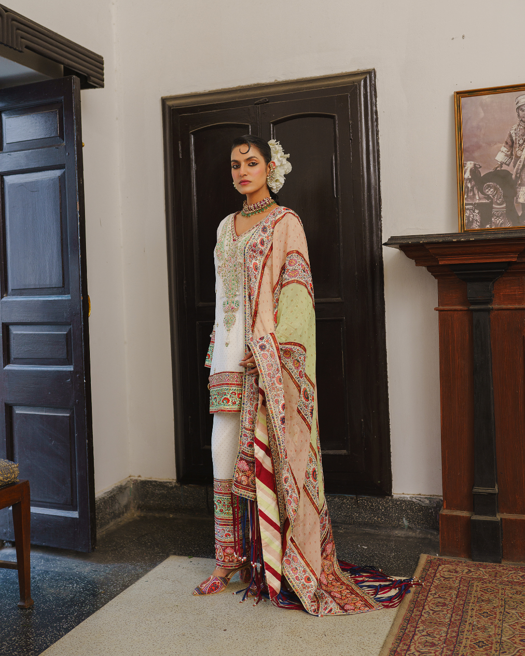 Aditi Gupta - Ivory Short Kurta Farsi Salwar with Duppata