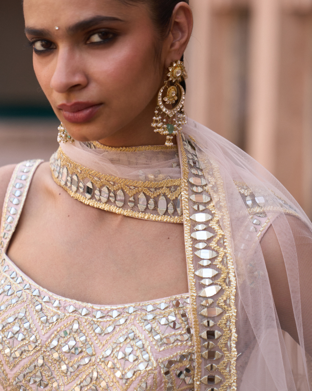 Angad Singh - SEHAR — Soft Peach Raw Silk Lehenga Set From Zariya