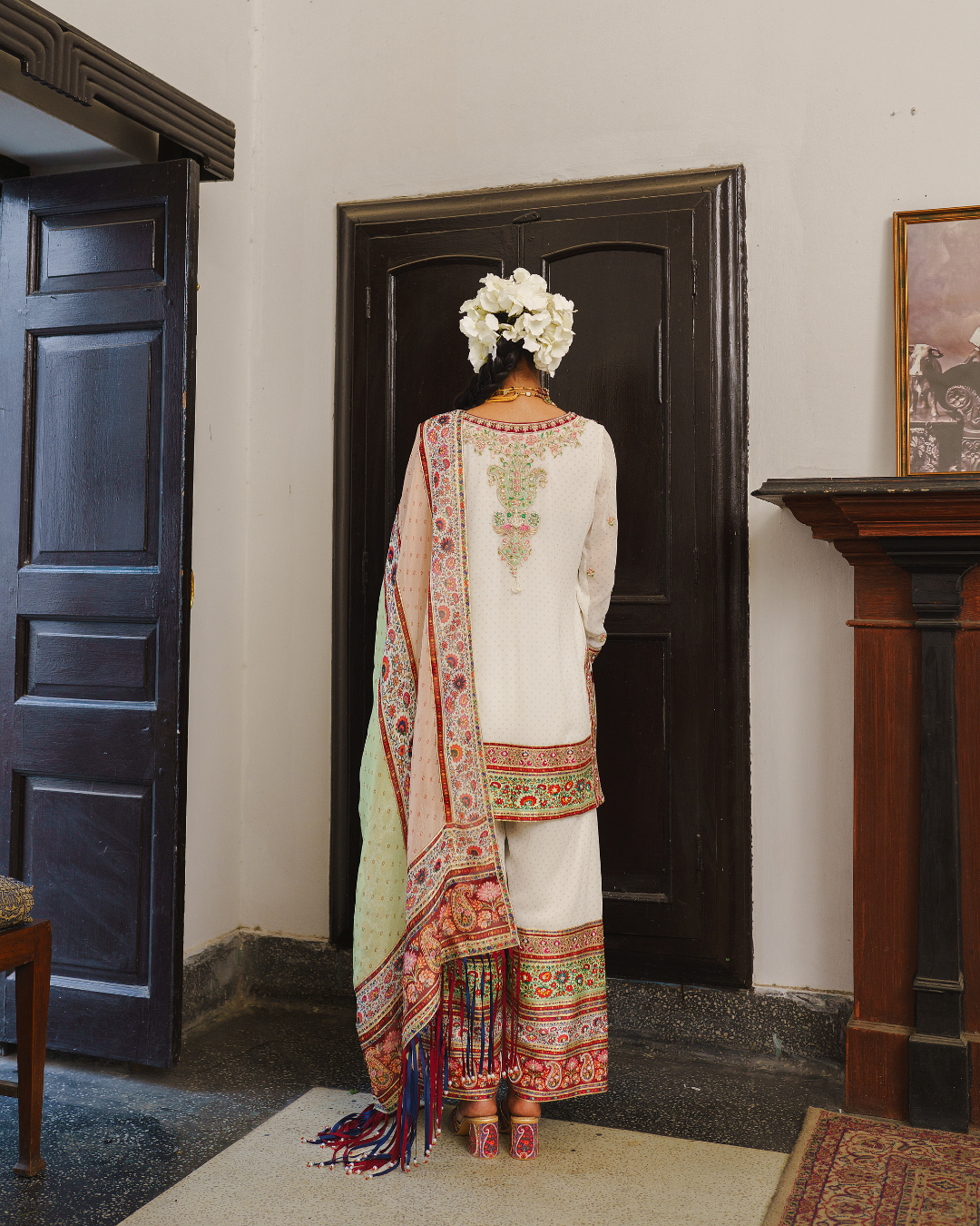 Aditi Gupta - Ivory Short Kurta Farsi Salwar with Duppata