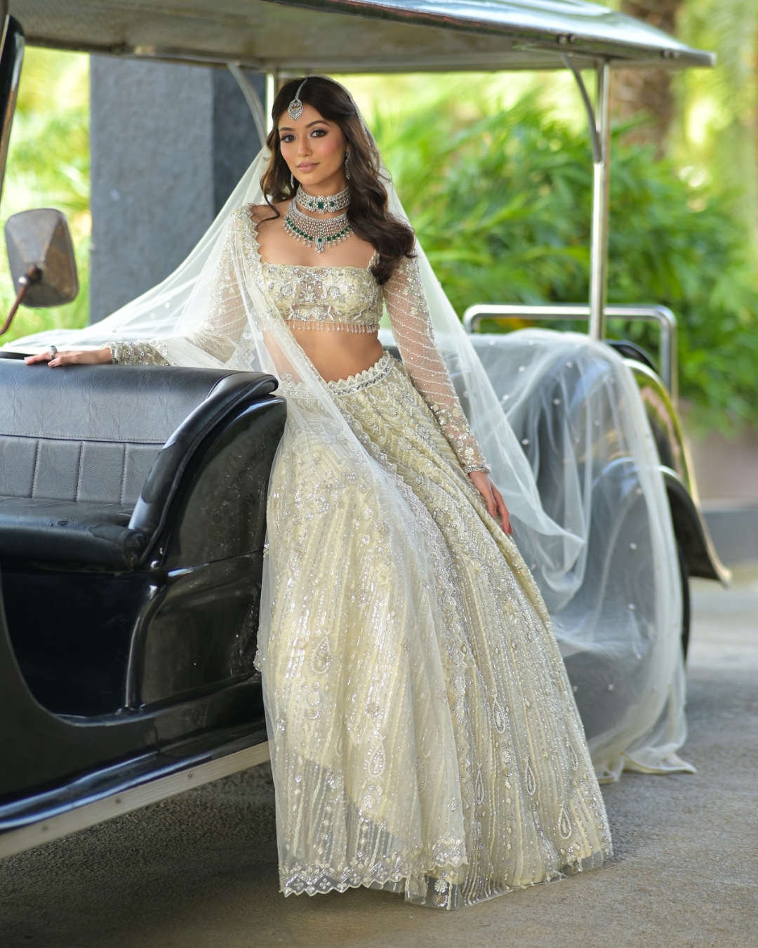 Isa by Dolly Wahal - Elsa Ivory Lehenga set From Athena