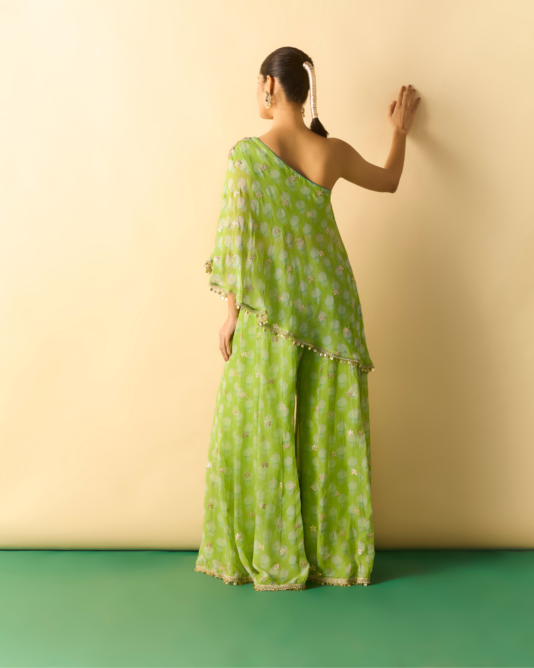 Gopi Vaid - Chhavi One Shoulder Set From Chaar Bagh