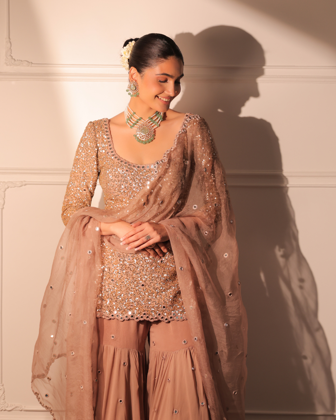 Sonali Bansal - Salma sitara kurta and garara with dupatta From Banno Ki Saheli