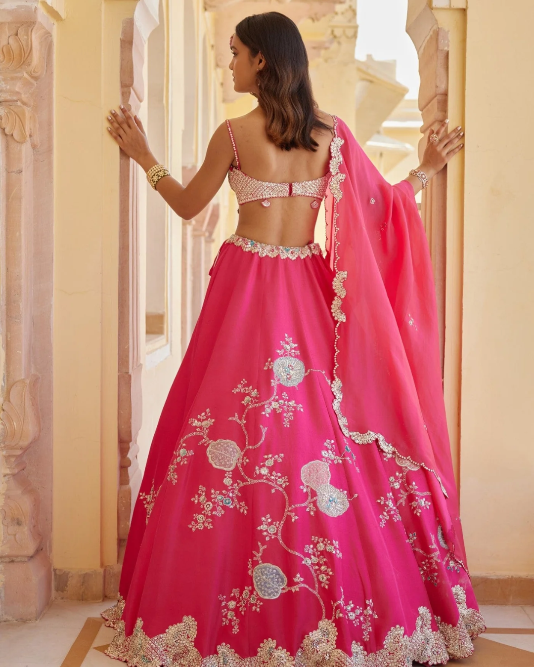 Osaa By Adarsh - Dark Fuchsia Embroidered Lehenga From RASM