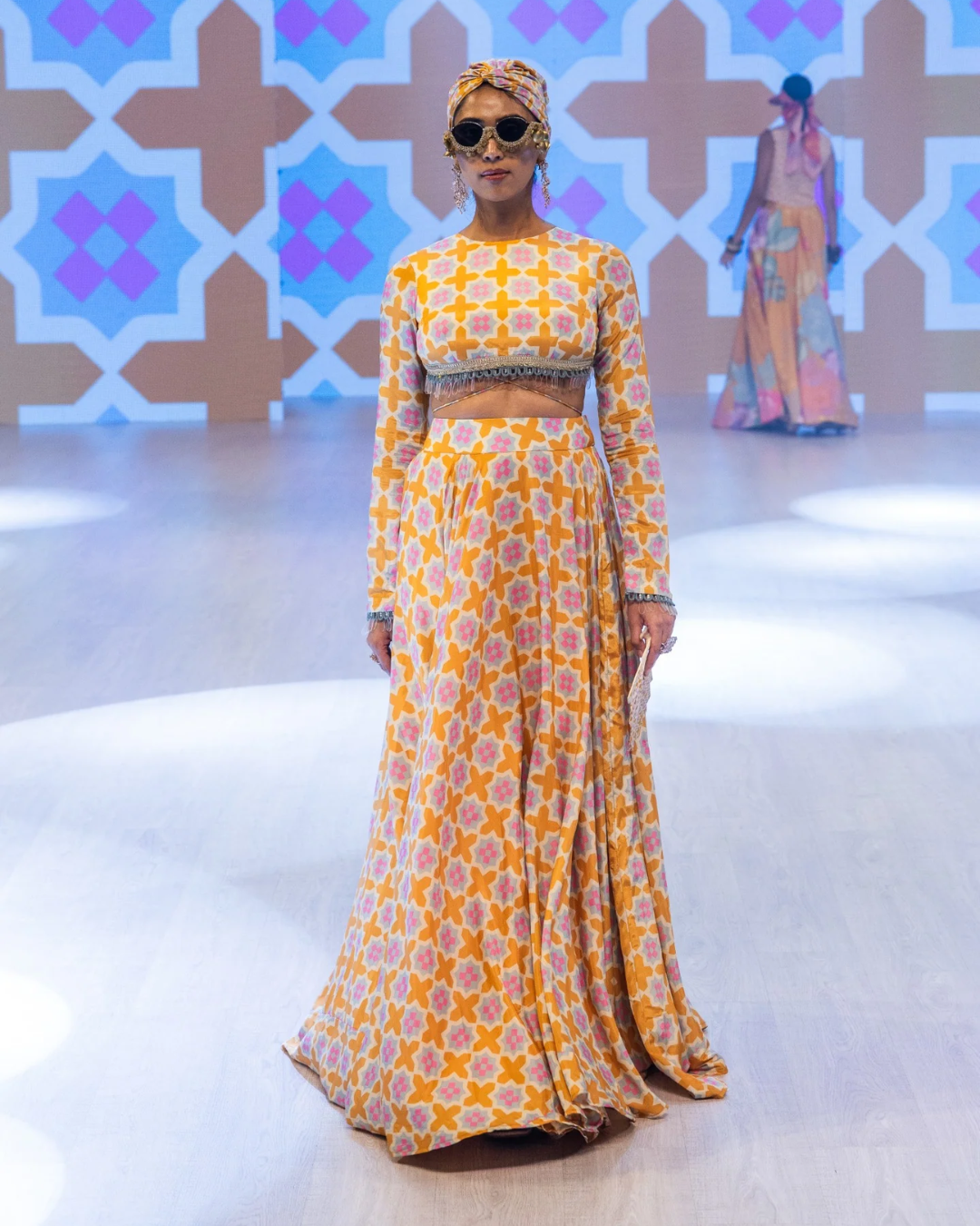 Rishi and Vibhuti - Sunset Lehenga Set From Rock & Roll