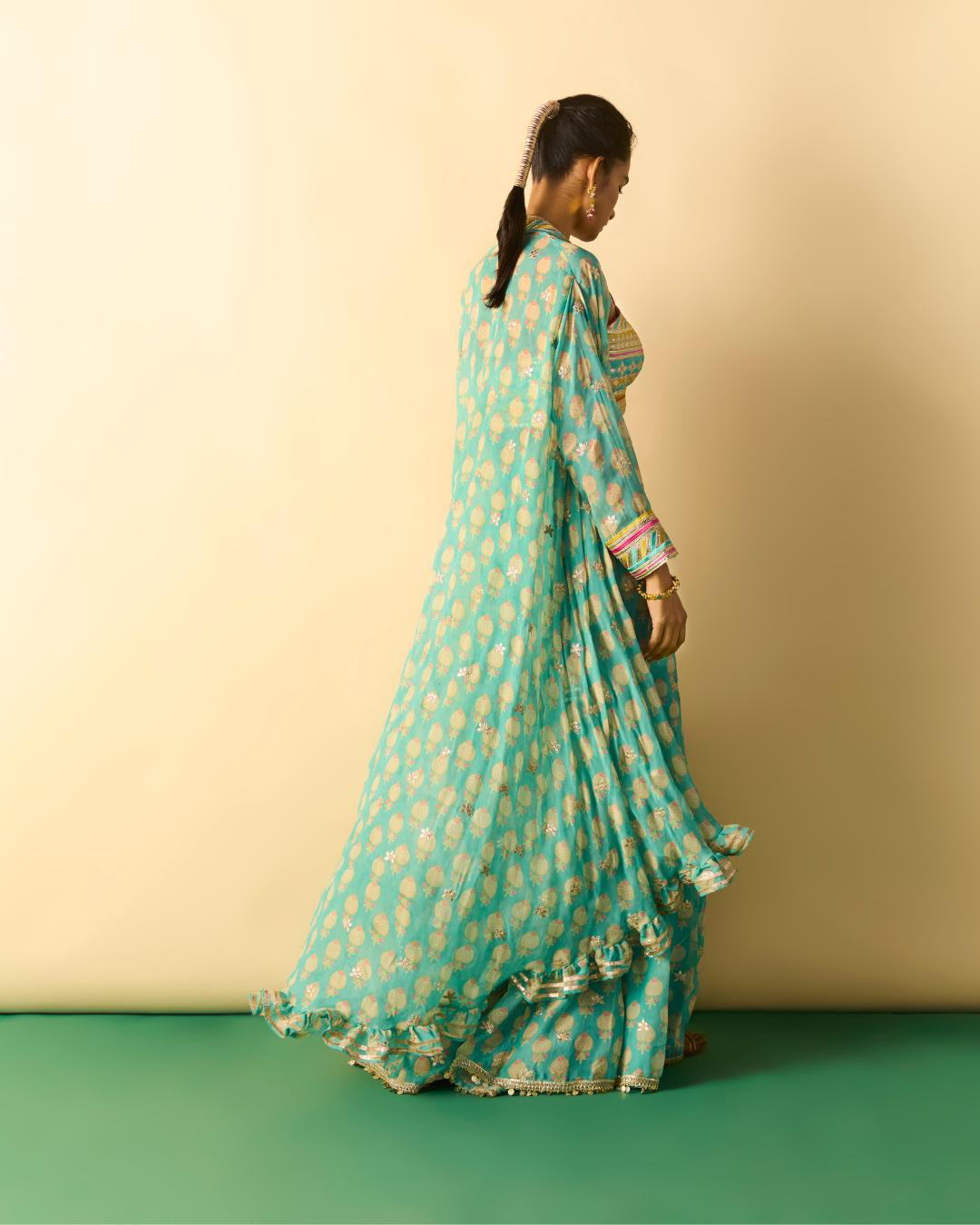 Gopi Vaid - Dharika Cape Set From Chaar Bagh