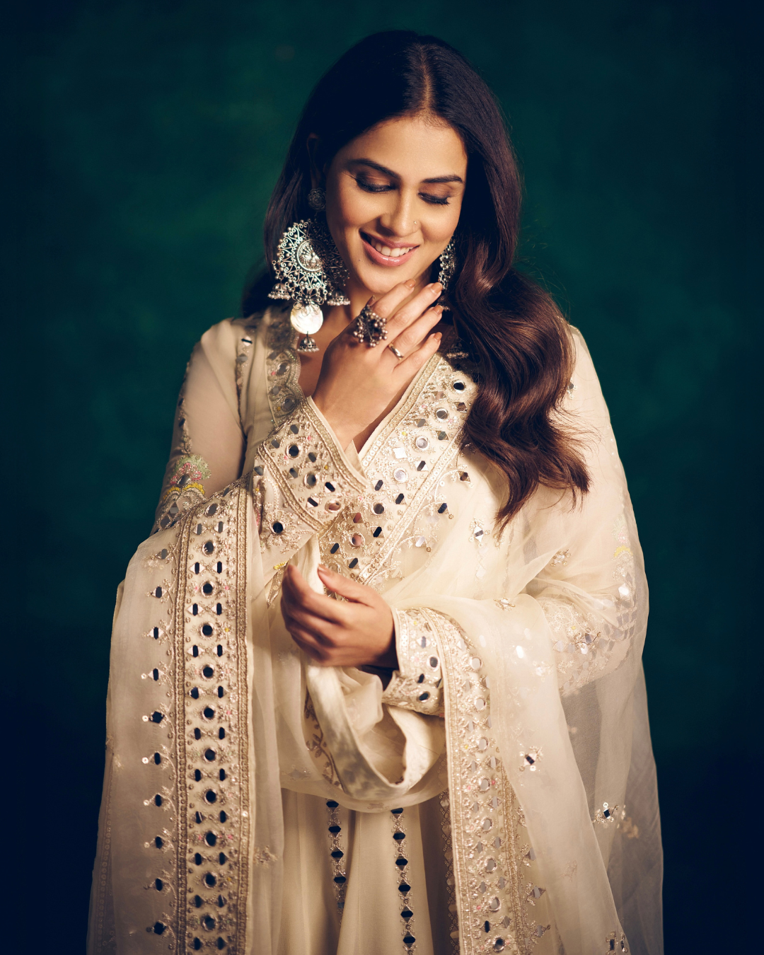 Gopi Vaid - Genelia in Cheshtha Anarkali Set From Jhilmil
