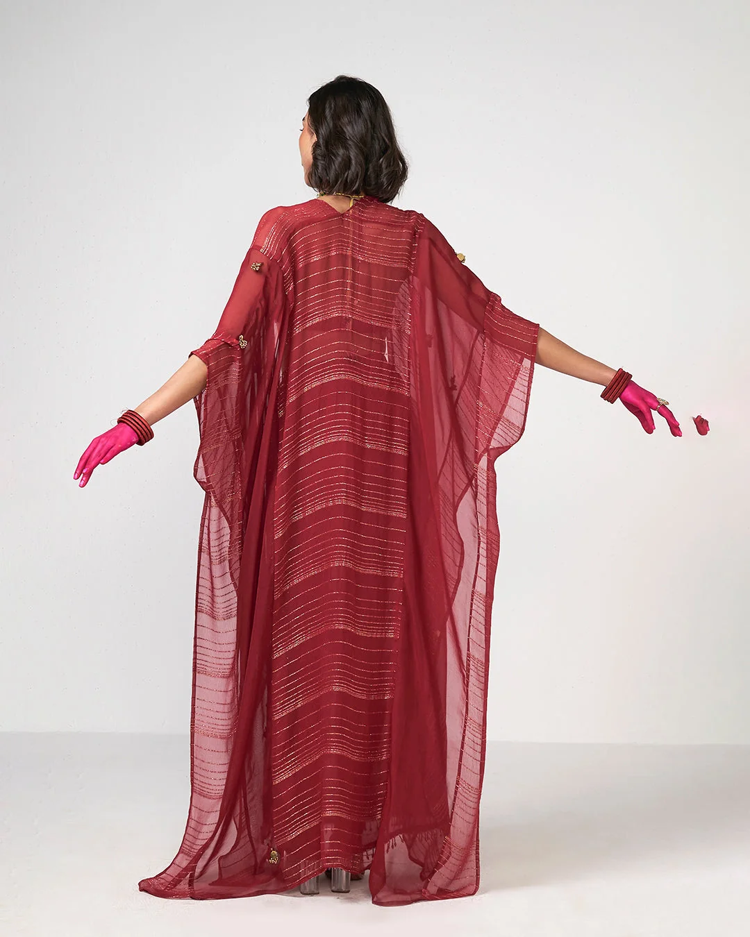 Rishi and Vibhuti - Cherry Mehbooba Set From Gulon Ke Rang