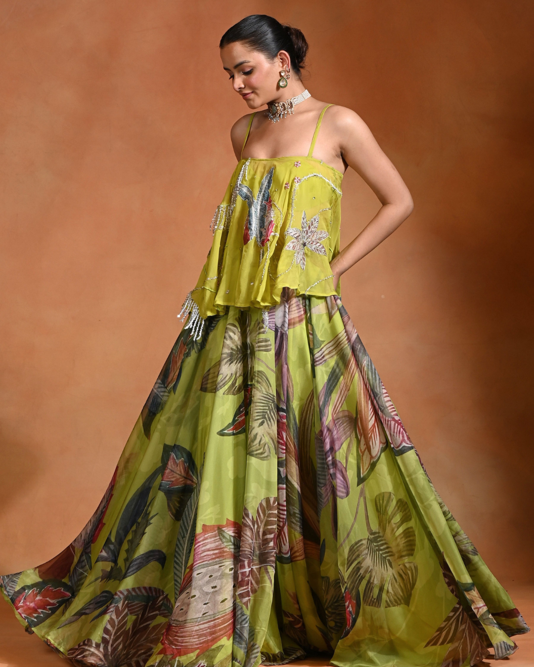 Rishi and Vibhuti - Oasis Lehenga From Ek Main Aur Ek Tu