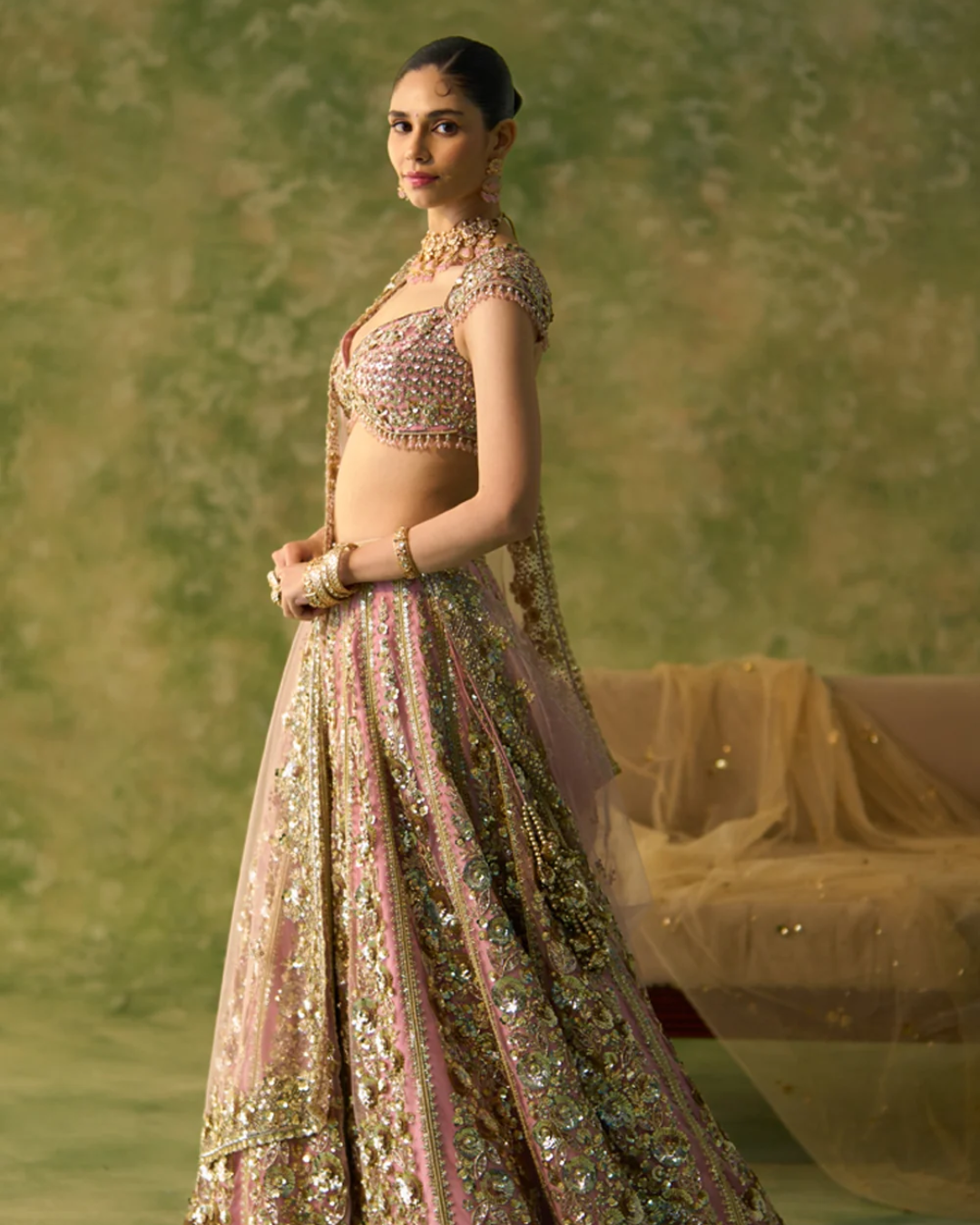 Prevasu - Pink Naira Lehenga Set From Silsila