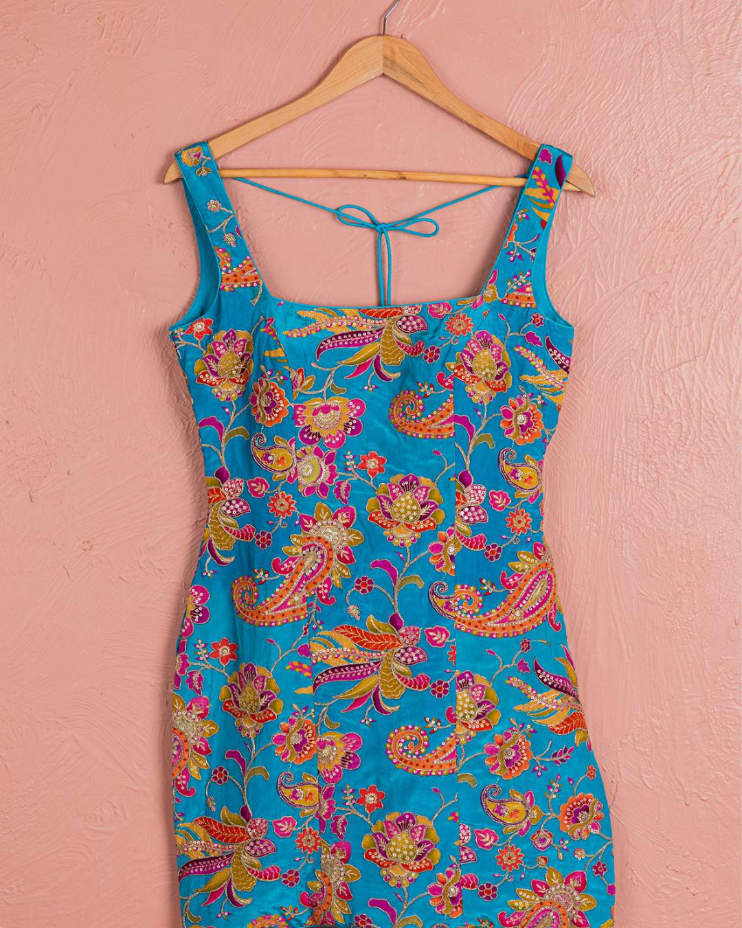 Anisha Shetty - Cerulean Blue Floral Bloom Sharara Set