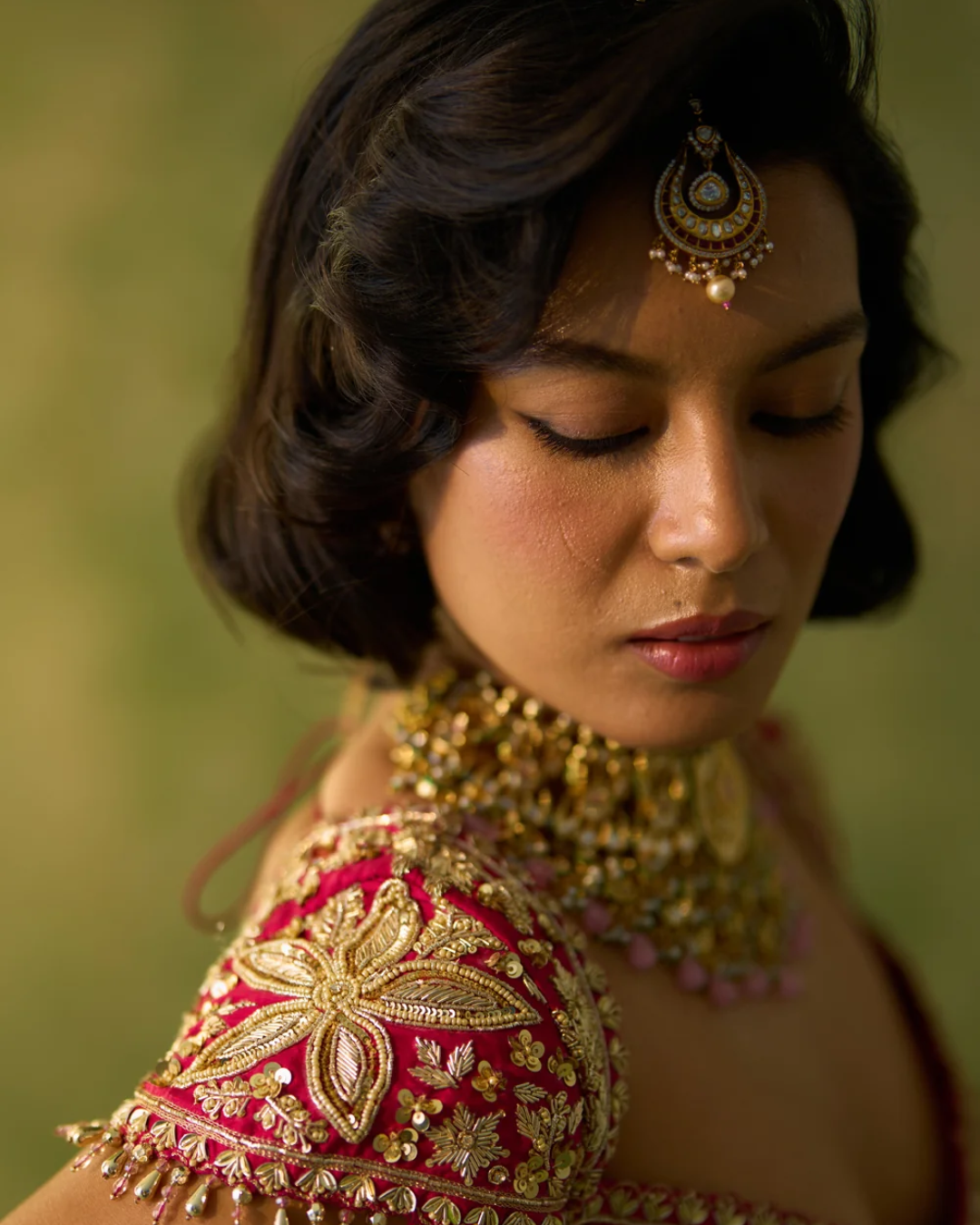Prevasu - Pink Tissue Bridal Lehenga Set From Silsila