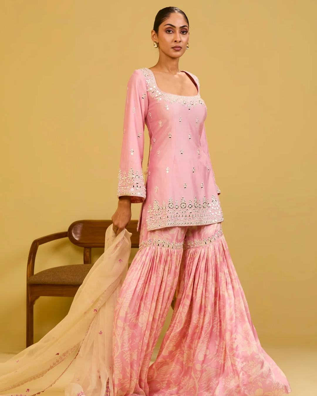Esha Koul - Pink Printed Sharara Set From Naaz