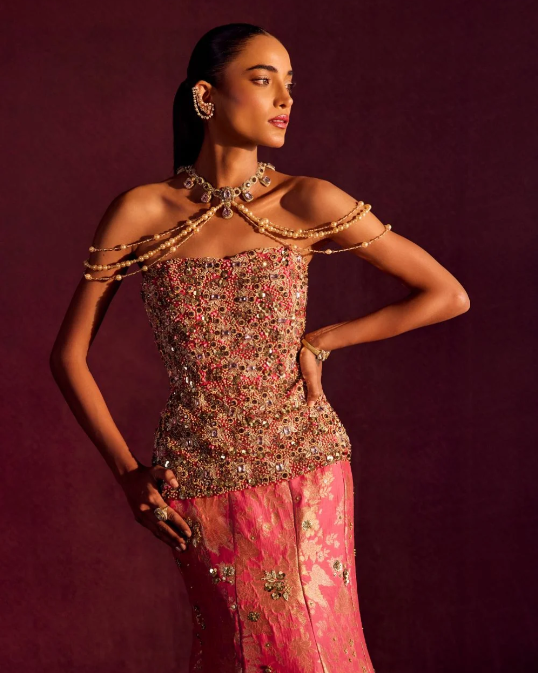 Prevasu - Belle Corset Skirt Set From Raabta