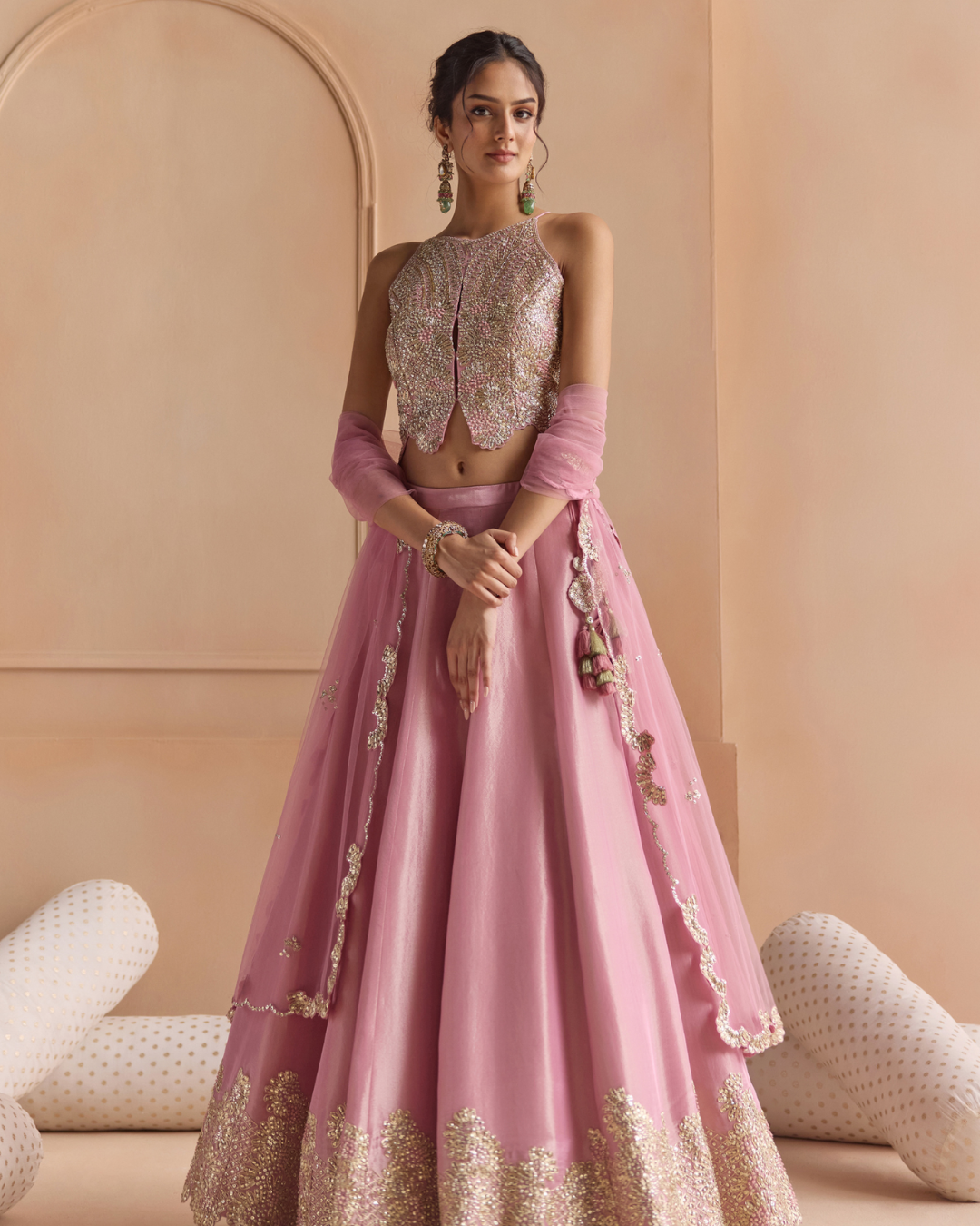Osaa By Adarsh - Flamingo Pink Lehenga Set From Off The Record