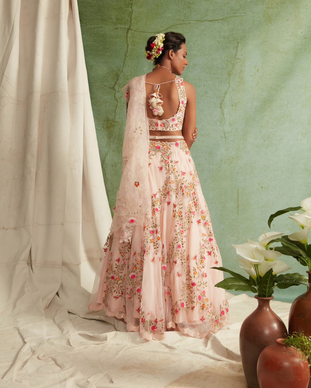 Priyanka Jain - Organza Lehenga With Bustier And Dupatta And A Belt To Style From Love Of Tomorrow