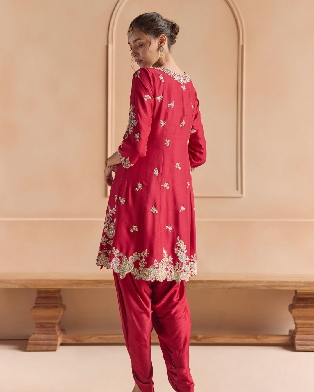 Osaa By Adarsh - Cherry Red Kurta Set From Off The Record