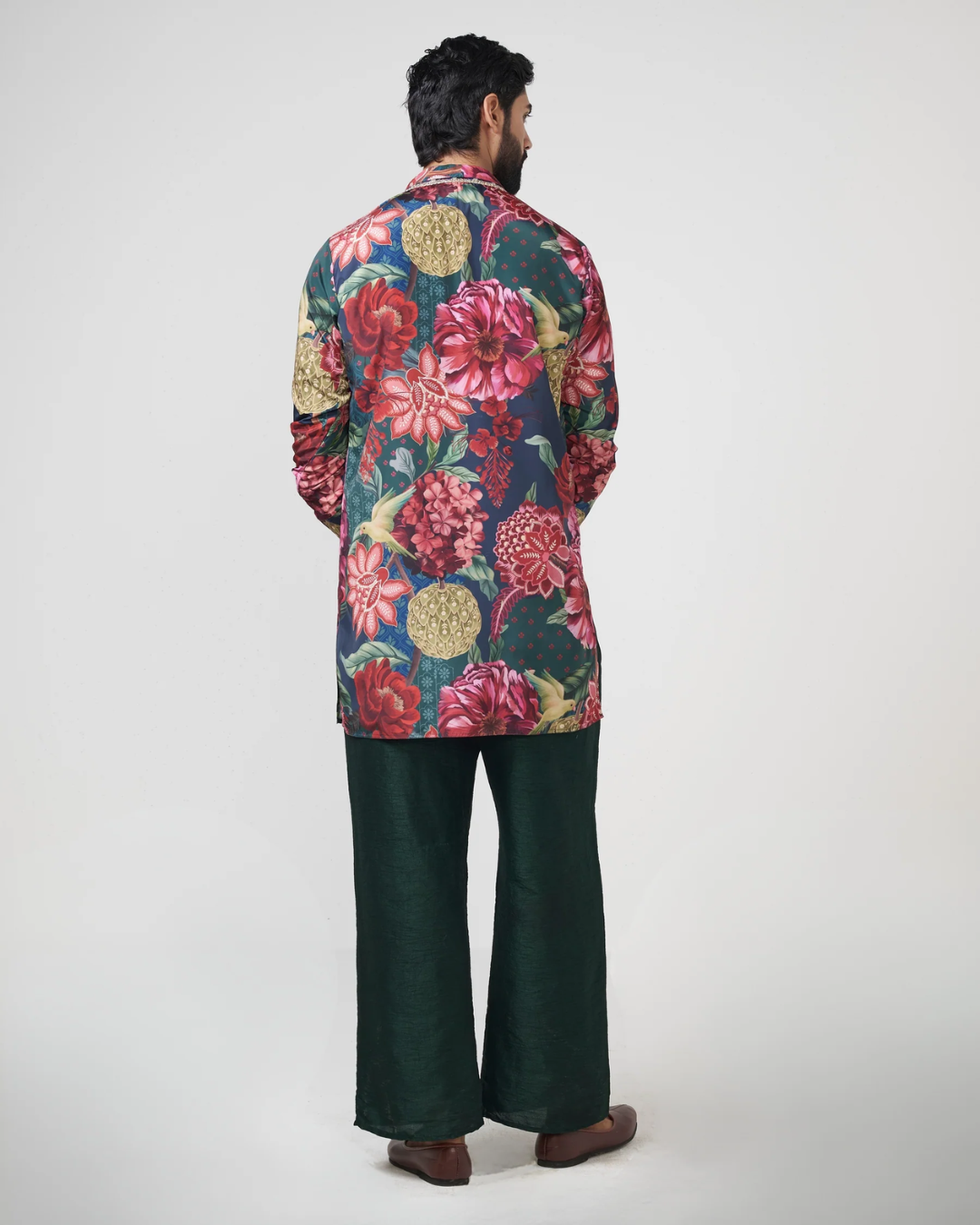 Rishi and Vibhuti - Midnight Forest Kurta From Gulon Ke Rang