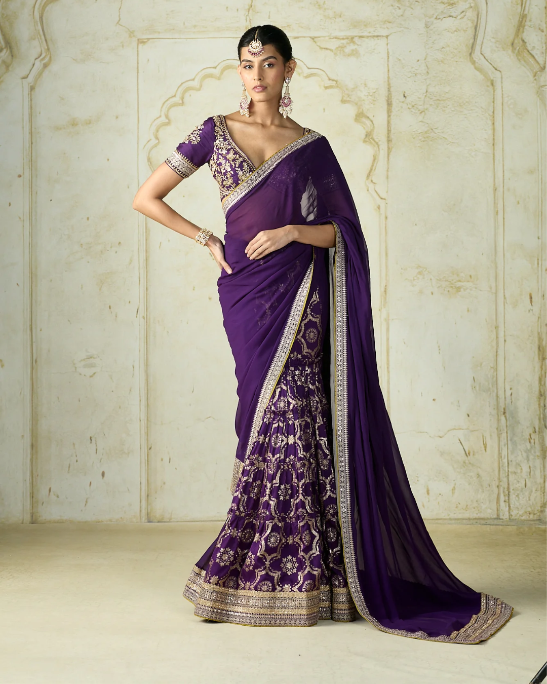Gopi Vaid - Swati Vatsa in Ruqqayah Saree Set From Nizaam