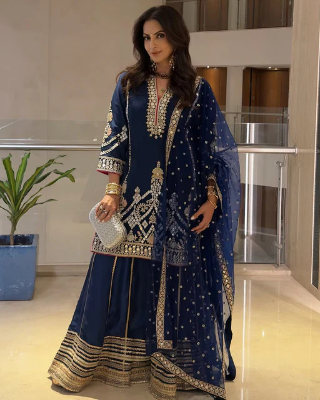 Gopi Vaid - Seema Kiran Sajdeh in Preesha Sharara Set From Jhilmil