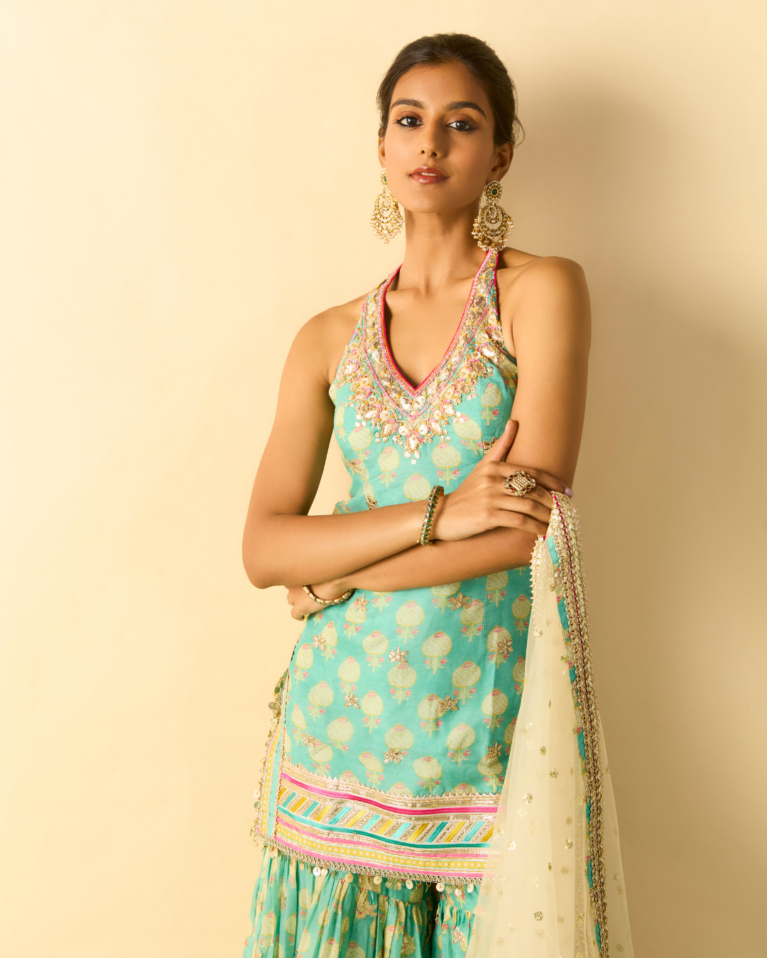 Gopi Vaid - Dwisha Halter Sharara Set From Chaar Bagh