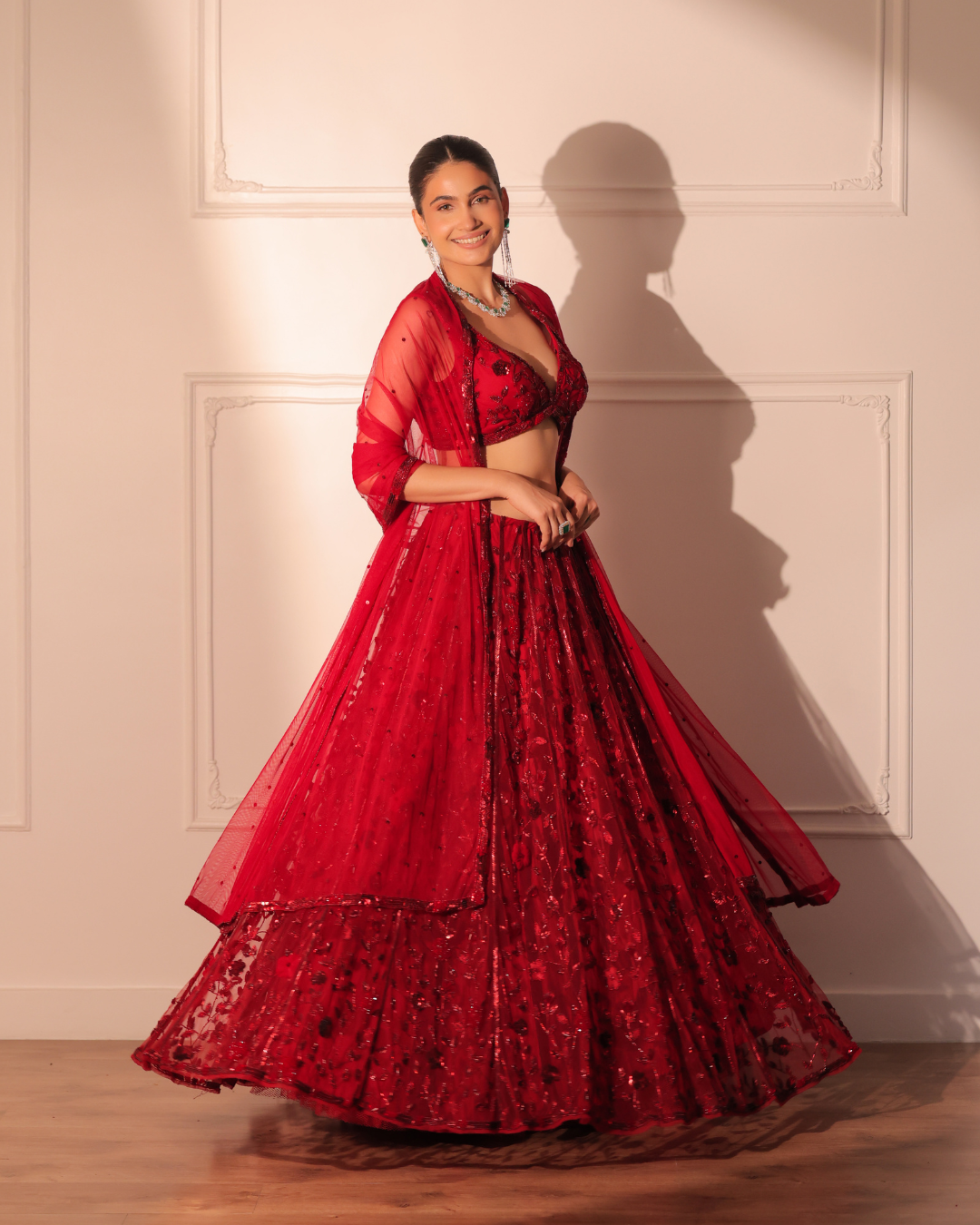 Sonali Bansal - Red lehenga set From Banno Ki Saheli