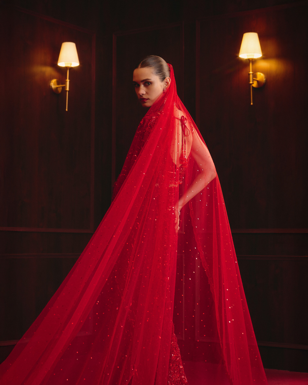 Angad Singh - The Sovereign Flame with Extra Veil Dupatta From The Regent