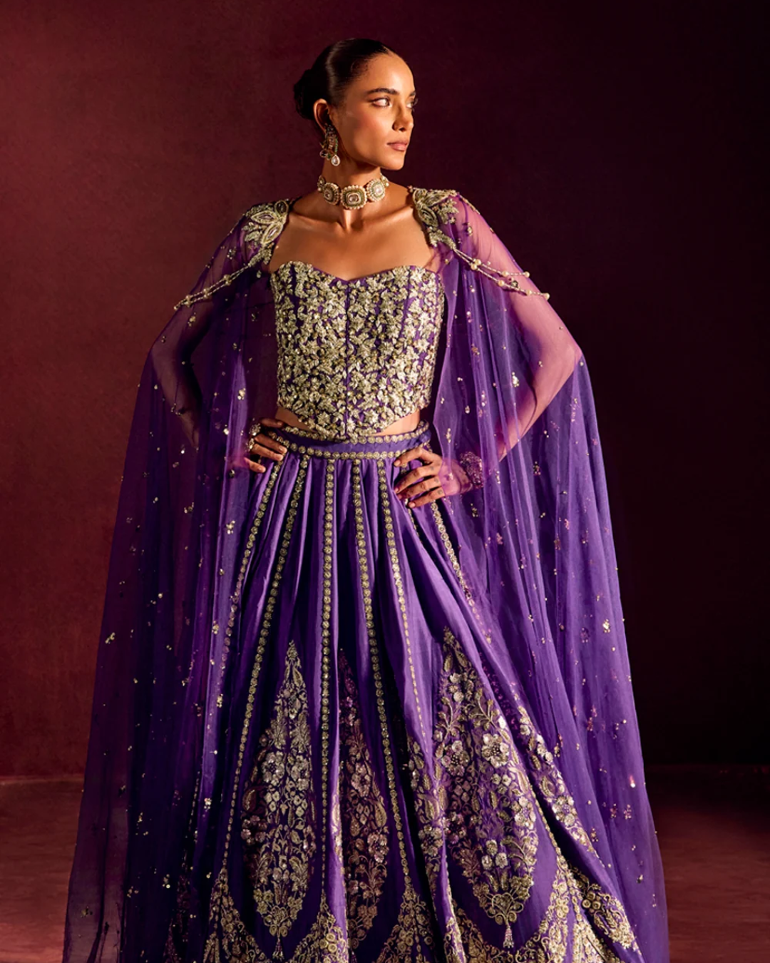 Prevasu - Purple Corset Lehenga Set From Raabta