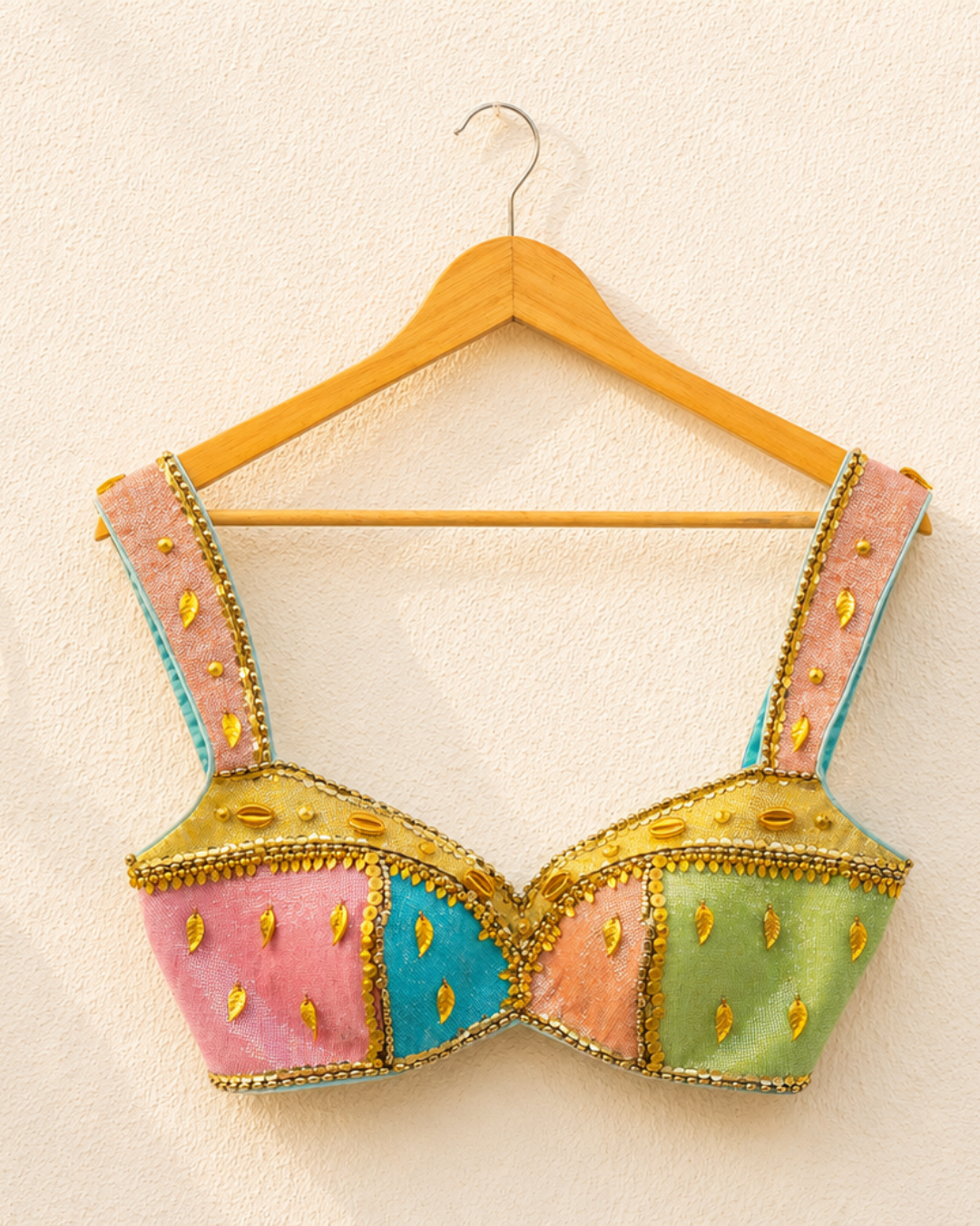 Anisha Shetty - Multicolour Lehenga With Multicolour Cutdana Blouse Set