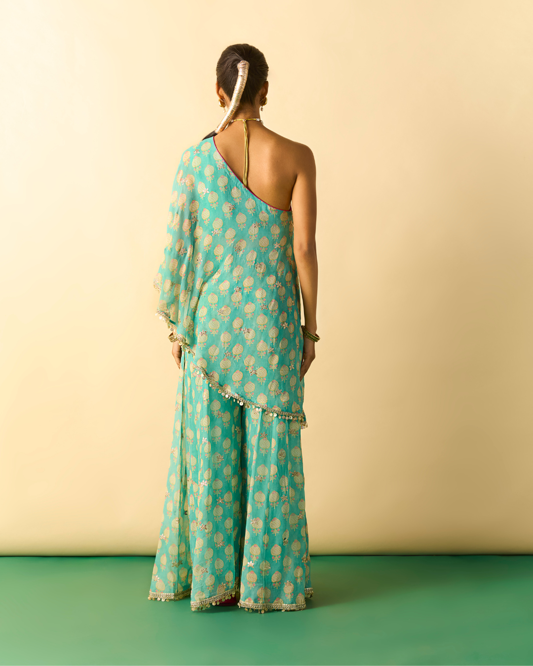 Gopi Vaid - Chhavi One Shoulder Set From Chaar Bagh