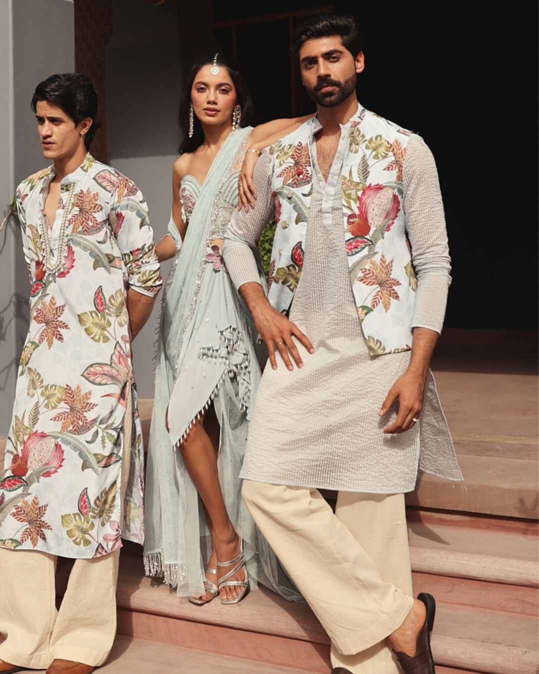 Rishi and Vibhuti - Jacky Bloom Kurta Set  From Ek Main Aur Ek Tu