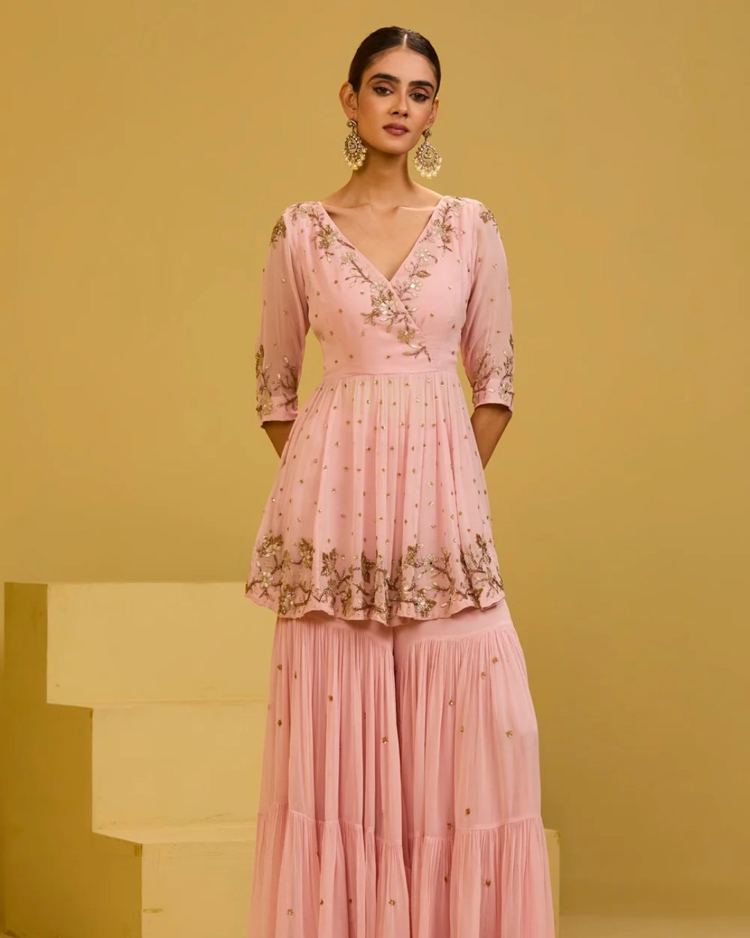 Esha Koul - Baby Pink Sharara Set From Naaz