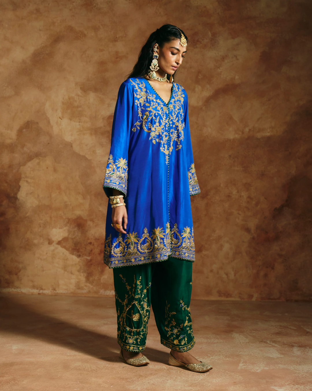 Aman Takyar - Cobalt Kurta Set From Today's Sindh