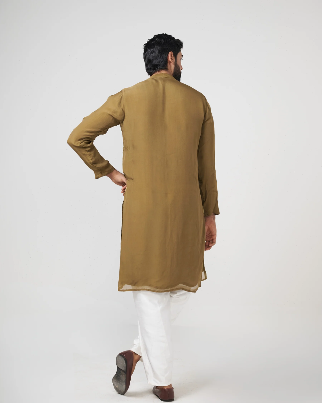 Rishi and Vibhuti - Olive Dew Kurta From Gulon Ke Rang