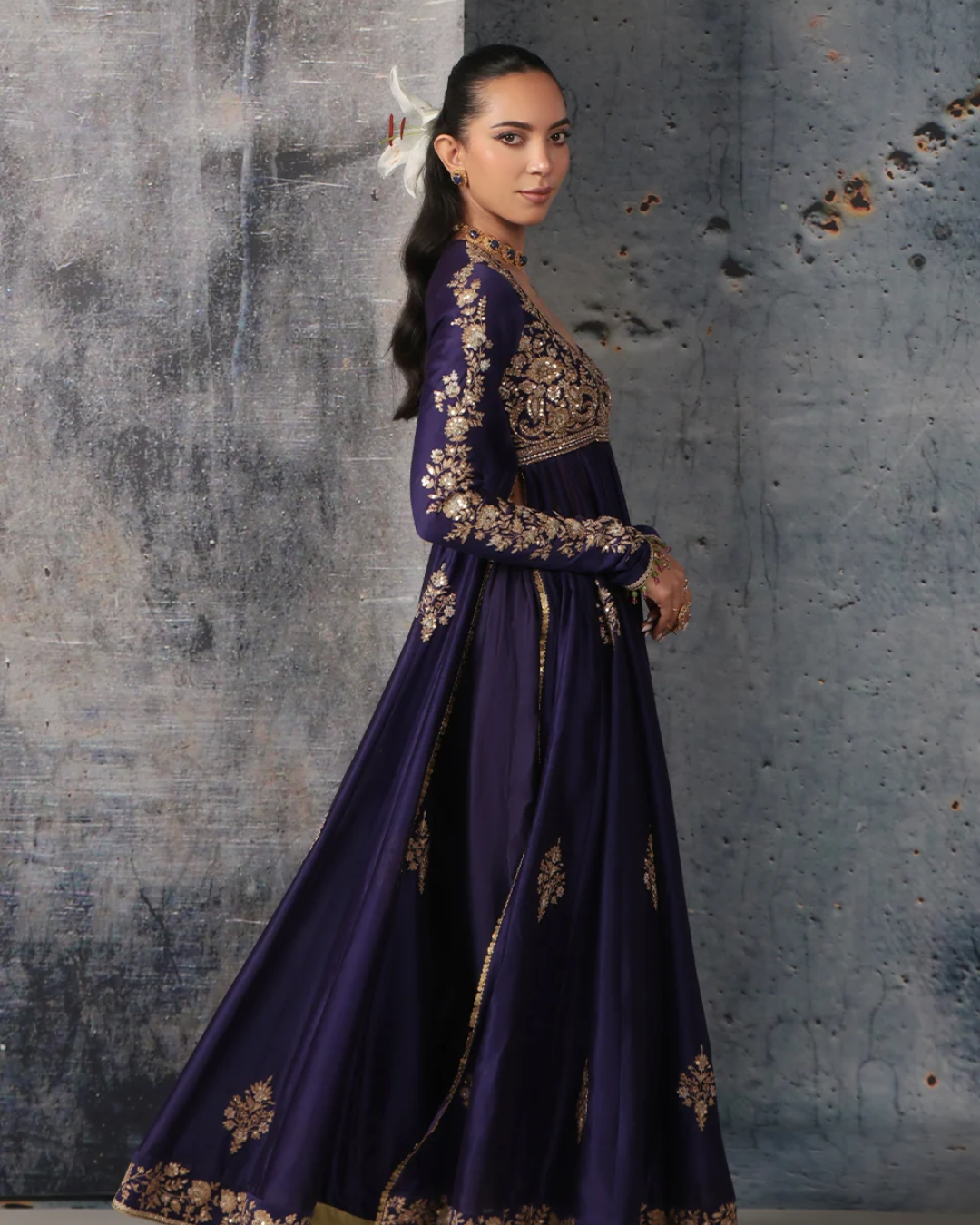 Niti Bothra - Zar-Rang Purple Kalidaar Set