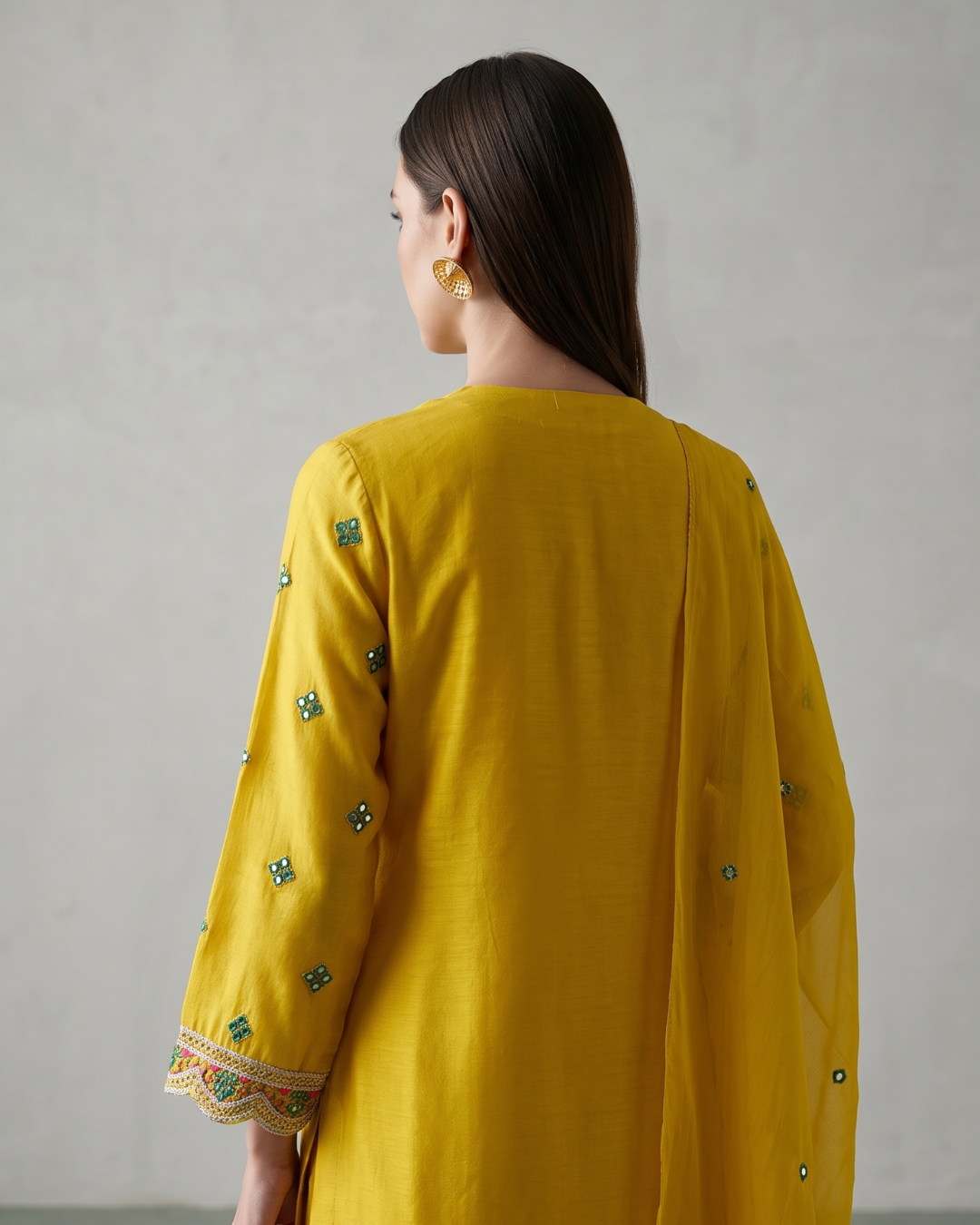 Basanti Kapde Aur Koffee - Yellow Embroidered Sharara Set From Suits & Shararas