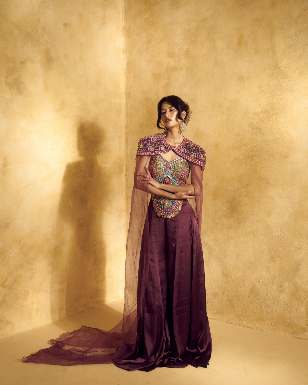 Rashika Sharma - ALAYA TOP AND SKIRT SET WITH CAPE FROM LASHKARA