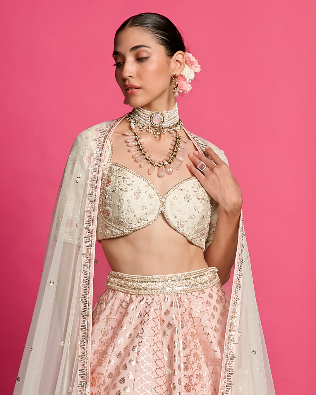 Priyanka Jain - Rose Royal Ombre Dyed Lehenga Set From Riyasat