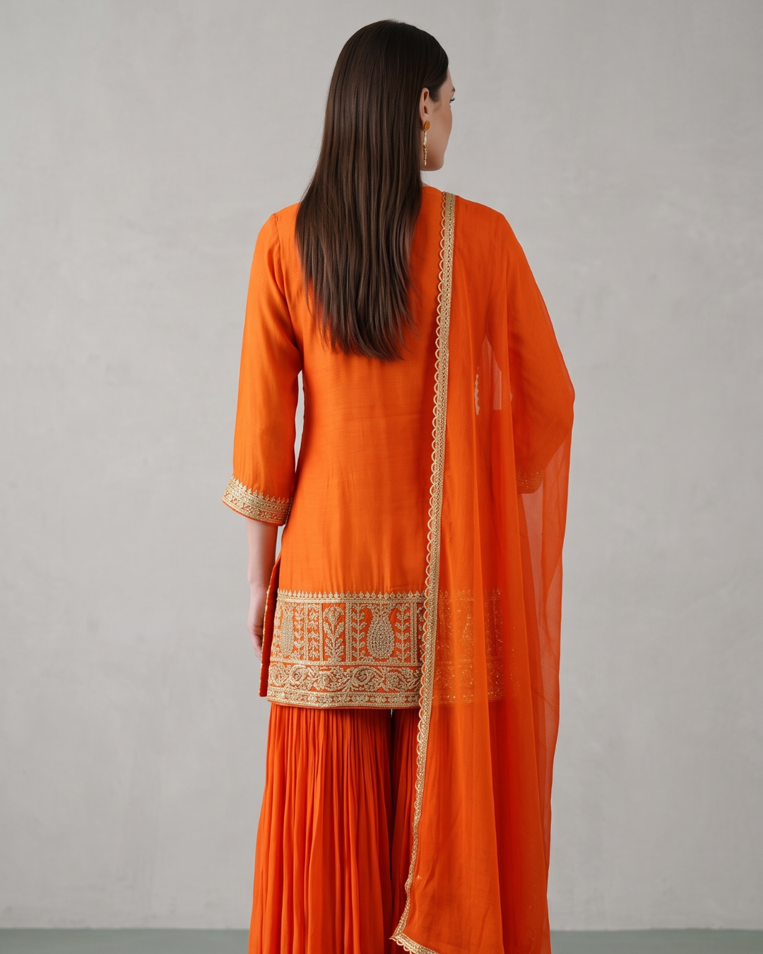 Basanti Kapde Aur Koffee - Amber Embroidered Sharara Set From Suits & Shararas